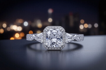 couple of wedding rings sitting on top of a table1