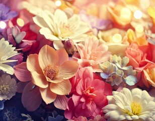 ナチュラルで明るいトーンの花の背景