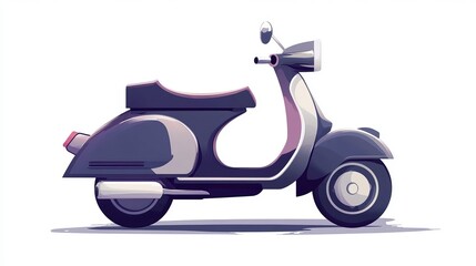 Obraz premium Realistic motor scooter illustration on white background for urban transport concept