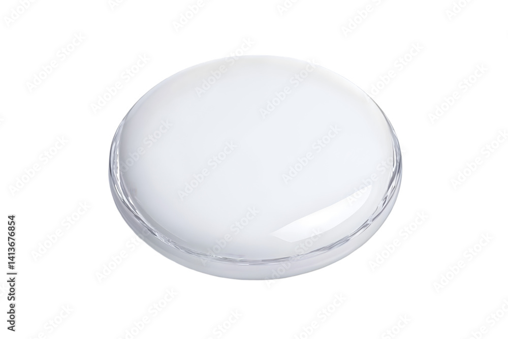 Poster isolated white sphere with a shiny surface on a transparent background abstract illustration