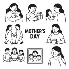 Celebrating Mother Day with heartfelt moments, including hugs, gifts, flowers, and family gatherings, showcasing love and appreciation for mothers