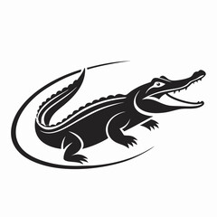 vector illustration of a alogator