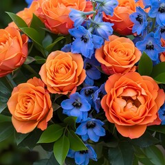 A Vibrant and Expressive Depiction: A Colorful Abstract Geometric Lily of the Valley Flower in a Contemporary Nordic Folk Art Style with a Flat Design Aesthetic