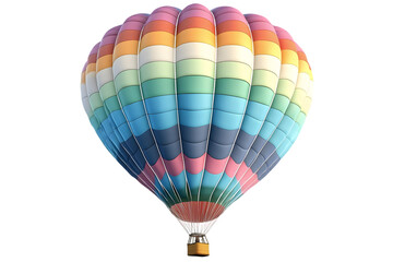 Obraz premium Rainbow Hot Air Balloon Illustration Isolated Against Transparent Background