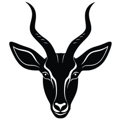 antelope head silhouette vector artwork © Shirin
