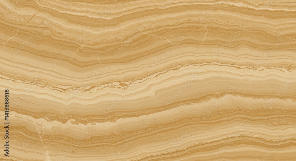 Aufkleber beige marble texture background with natural pattern and wavy lines