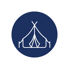Camping icon vector stock illustration