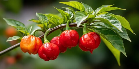 Obraz premium Chili Peppers on Branch