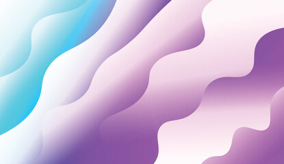 Modern Shiny Waves. For Your Design Ad, Banner, Cover Page. Vector Illustration with Color Gradient.