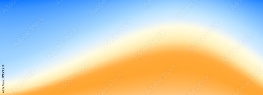Poster calm beach gradient background. abstract ocean coast concept. smooth wavy seaside line backdrop. blu