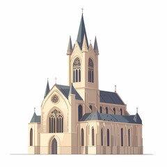 Fototapeta premium Gothic Cathedral Architecture: Exploring Iconic European Religious Landmarks and Medieval History