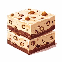 Gourmet Ice Cream Bar: Indulgent Homemade Dessert with Chocolate, Nougat, Caramel and Nuts Toppings