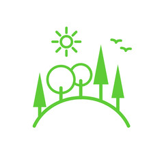 Hill, nature Icon. Isolated on White Background