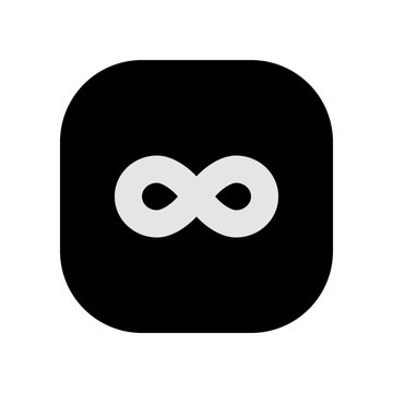 infinty math glyph icon