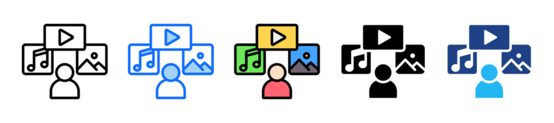 Creator Icon Set Multiple Style Collection