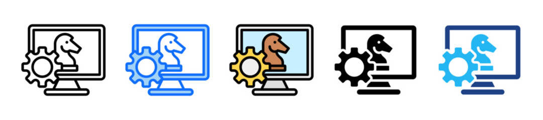 Strategy Icon Set Multiple Style Collection