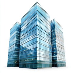 Fototapeta premium Modern glass skyscrapers business district architecture urban cityscape high rise buildings