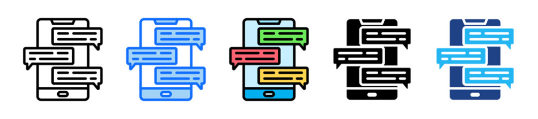 Comment Icon Set Multiple Style Collection