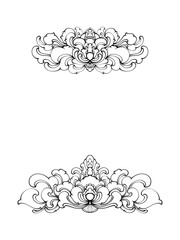 decorative frame with floral ornament