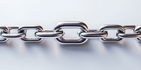 Obraz premium Chrome Chain Link Strength