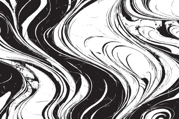 Fototapeta premium Black and White Abstract Marble Texture – High Contrast Fluid Ink Pattern for Background or Print