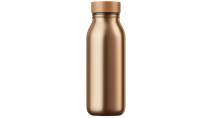 Elegant Thermal Bottle: A sleek thermal bottle in metallic tones, it embodies both form and function, perfect for keeping beverages at the ideal temperature.