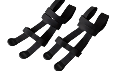Ergonomic Hand Grips: A close-up shot captures a pair of sleek, black ergonomic hand grips, their design emphasizing comfort, support, and a secure hold during any activity.