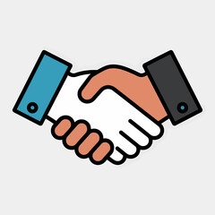 Illustrative Handshake Icon for Agreement and Partnership Concepts