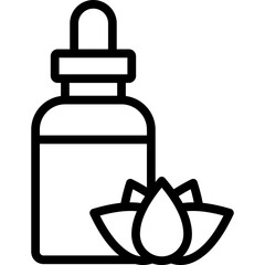 essential oil icon illustration design with outline