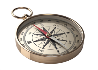 compass on white background