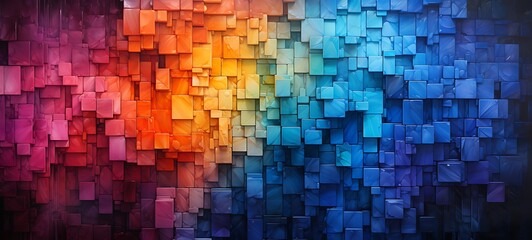 abstrak mozaic color of Densuke in drakness, ai generative