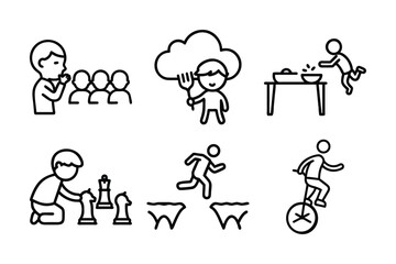 family icon set vector