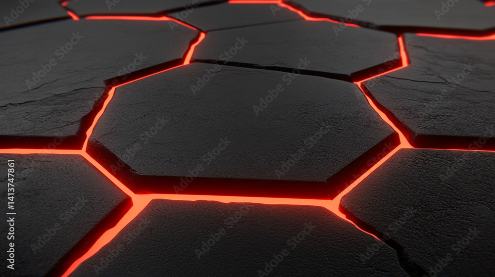 Poster lava flow event volcanic landscape abstract visual dynamic environment close-up view futuristic conc