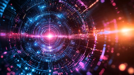 Abstract futuristic digital portal