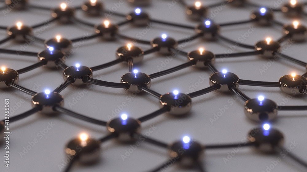 Poster glowing firewall network visualization digital realm 3d rendering futuristic environment close-up pe