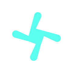 Obraz premium Y2K abstract swirl Shape. Retro icon with modern shape and psychedelic symbol. Groovy element, colorful aesthetic, perfect for decoration or streetwear collection.