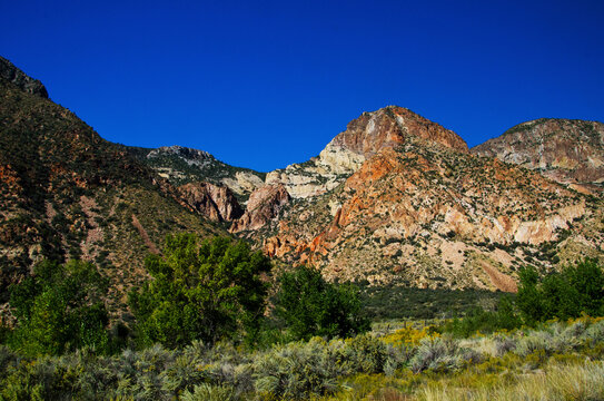 USA, Nevada, Caliente. Rainbow Canyon.