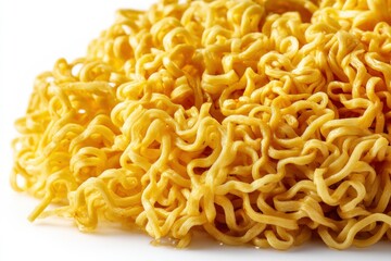 Pile of Dry Noodles Close Up Ready for Cooking Food Photography