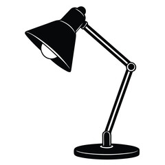 Isolated Desk Lamp on White Background