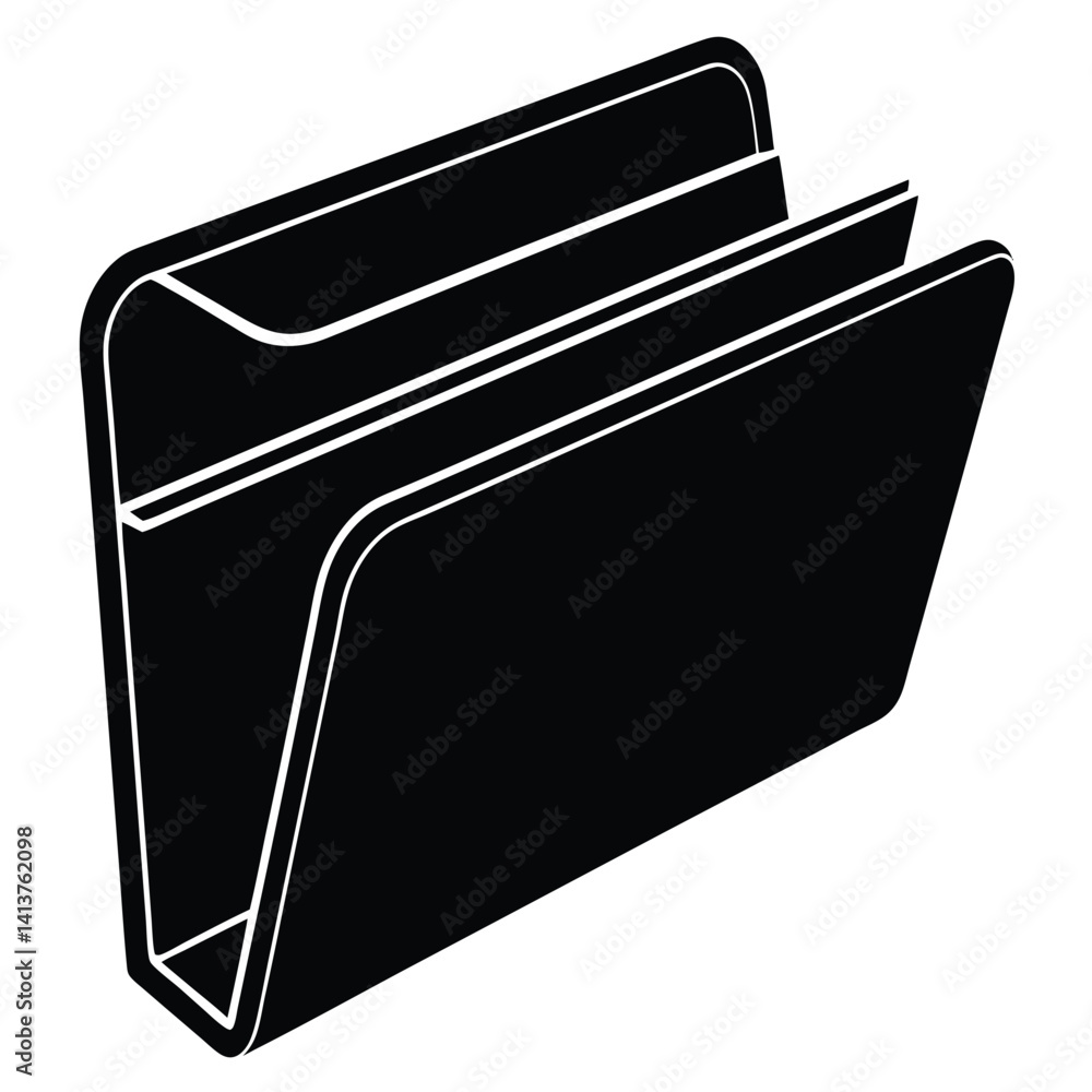 Poster isolated document folder on white background