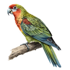 Fototapeta premium Watercolor blue and yellow macaw isolated on transparent background 