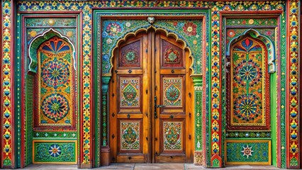 Indian Painted Doors - Traditional Craftsmanship