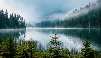 fog over the lake