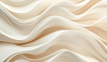 Obraz premium Abstract cream wavy background texture.