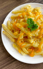 Plate of Cheesy French Fries