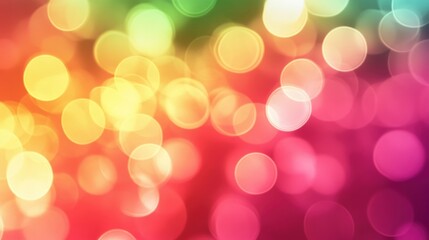 Vibrant Bokeh Abstract Background: A Symphony of Rainbow Colors