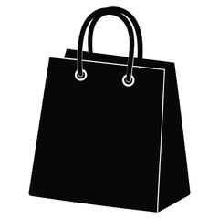 Minimalistic shopping bag icon representing shopping