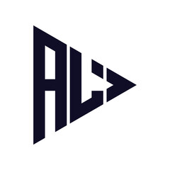 triangle letter logo design