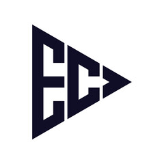 Obraz premium triangle letter logo design