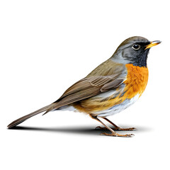 Obraz premium Vibrant Grey-headed Orange Finch - A Portrait of Nature’s Beauty